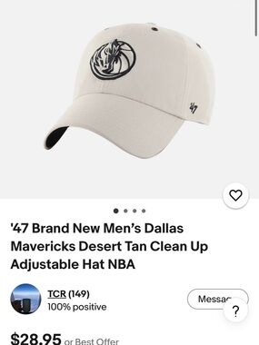 '47 Black and Tan Dallas Mavericks Hat by 47